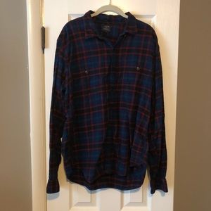 J. Crew flannel plaid slim fit shirt XL